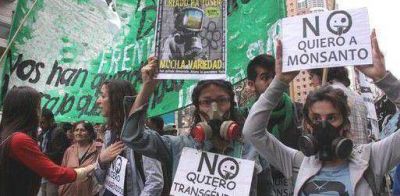 Manifestantes exigieron derogaci�n de permiso que habilita a Monsanto