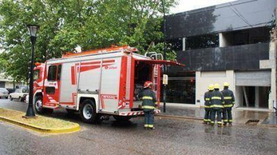 Principio de incendio en el Sanatorio Chivilcoy 