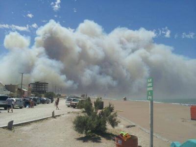 Un incendio forestal afecta a la localidad de Claromec�