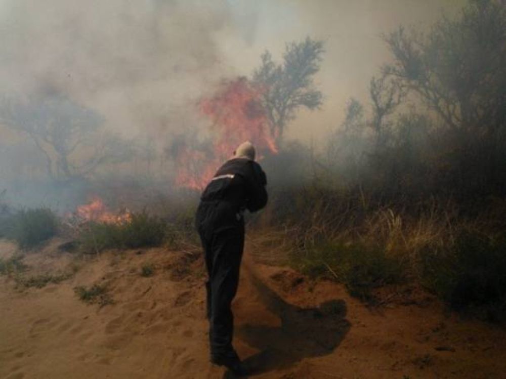 Bomberos controlaron un incendio forestal en el establecimiento El Durazno