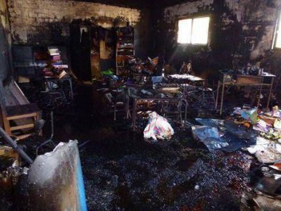 Dos j�venes de 17 a�os son los responsables del incendio del jard�n 'El Negrito Falucho' 
