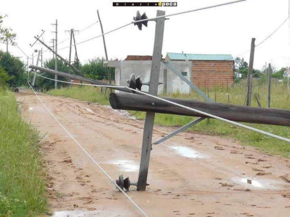 Una fuerte tormenta afect� a cinco ciudades de la provincia