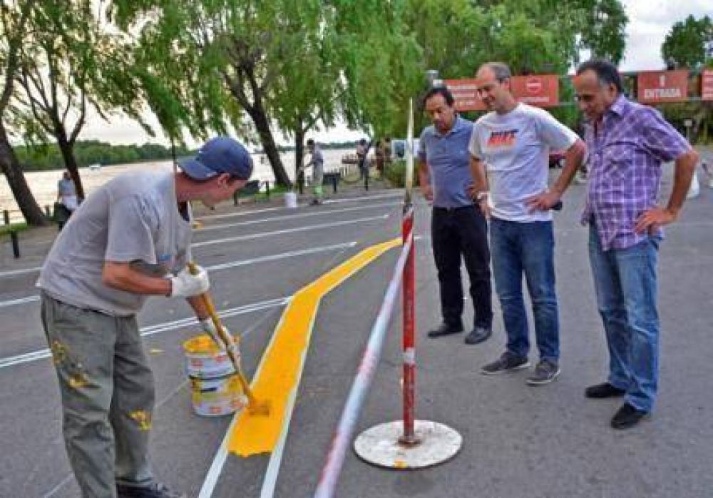 San Fernando realiza trabajos de ordenamiento del tr�nsito en la Costanera  