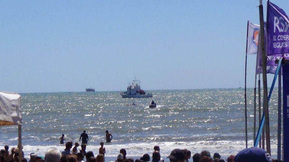 Prefectura realiz� un simulacro de rescate en la 2� Carrera de Aguas Abiertas