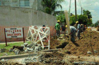Se extiende el servicio de cloacas en El Palomar