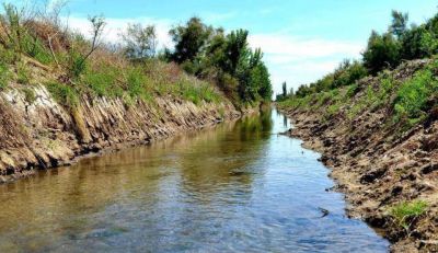 Irrigaci�n realiz� tareas de mantenimiento en el zanj�n La Hedionda del r�o Diamante
