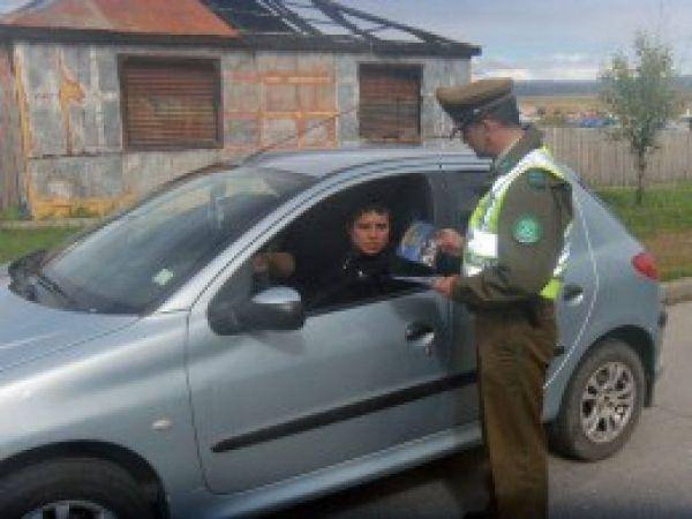 Intensifican controles vehiculares en rutas fueguinas chilenas y argentinas 