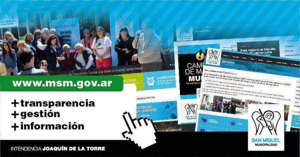 Con el foco puesto en la transparencia, la gestin y el acceso a la informacin San Miguel lanza su nueva Pgina Web