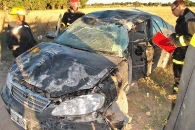 Impactante vuelco en Laprida sin heridos