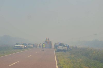 Incendio en el oeste de La Pampa ya consumi� unas 6.000 hect�reas