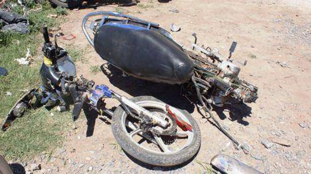 Joven motociclista accidentado en la Av. 84 