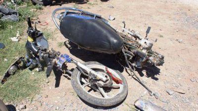 Joven motociclista accidentado en la Av. 84 