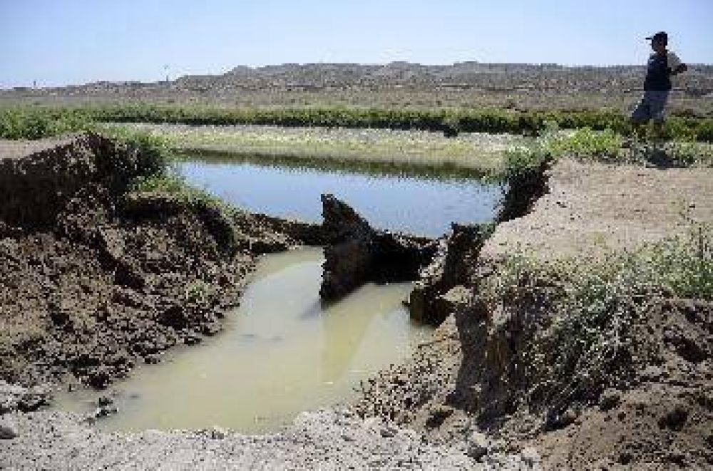 Sin riego por la rotura del canal principal