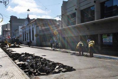 La Comuna inici� la repavimentaci�n de 44 cuadras del centro de la Ciudad