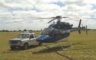 Un helic�ptero asiste en los operativos viales de la costa del Uruguay