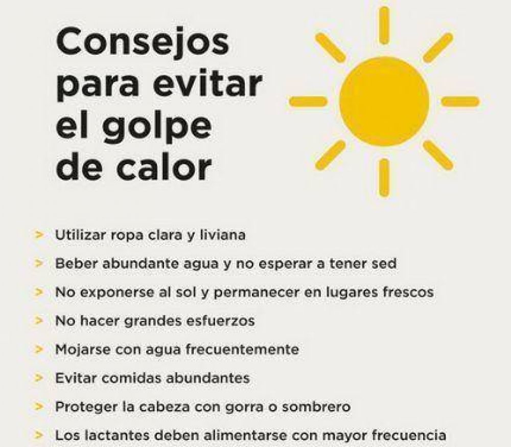Salud municipal advierte sobre golpes de calor