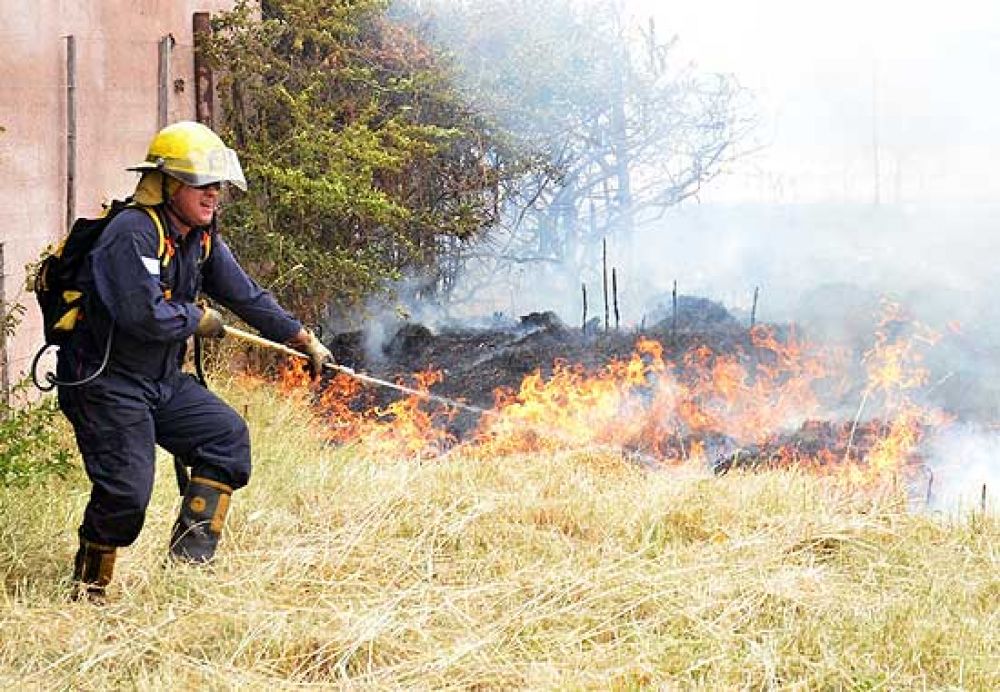 Incendio de rastrojos afect� elementos en un campo