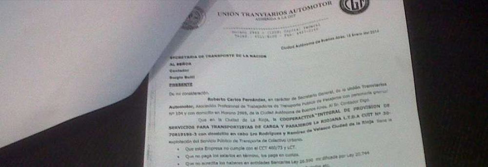 UTA nacional accion� con cartas documento en respaldo a choferes despedidos