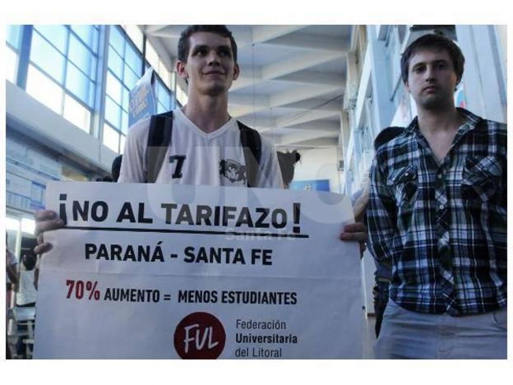 Se realizar� una concentraci�n y marcha por el aumento del boleto Santa Fe-Paran�