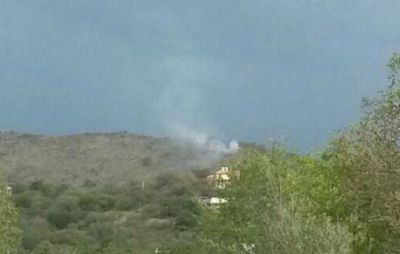 Incendio en El Diquesito por un rayo
