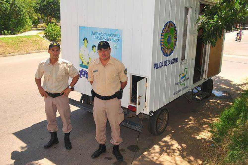 Instalaron una casilla policial en el barrio Carlos Berg de Pico, por el Plan Integral de Seguridad