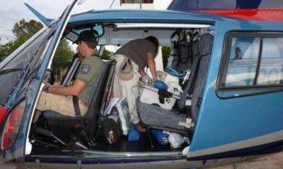 Tras nacer prematura, una beba finalmente regres� a Alvear en el helic�ptero de la Polic�a