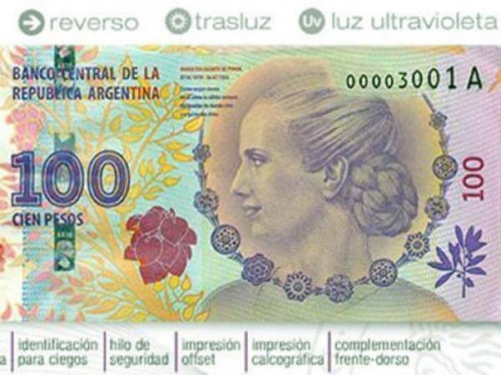 Z�rate no est� libre de que circulen los billetes falsos con la imagen de �Evita�