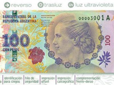 Z�rate no est� libre de que circulen los billetes falsos con la imagen de �Evita�