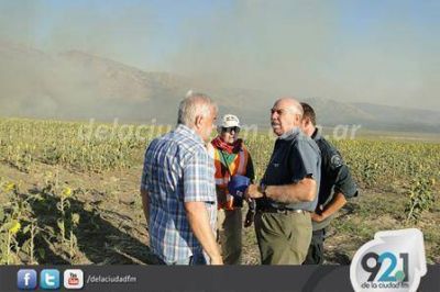 Autoridades municipales realizaron una recorrida por los campos incendiados