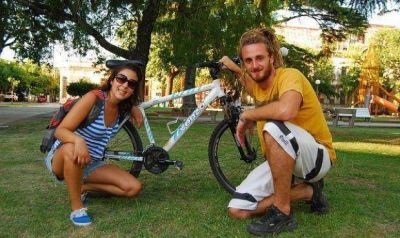 Joven saladillense recorrer� toda Am�rica en bicicleta