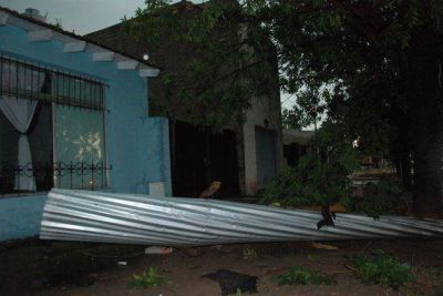 La tormenta provoc� destrozos en el Plan 5000 y derrib� �rboles en la ruta nacional 35