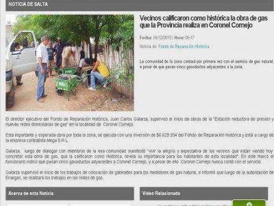 Una obra de 2,5 millones se contrat� por $7 millones en Coronel Cornejo