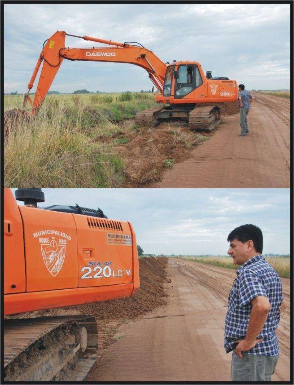 EL INTENDENTE GASPARINI RECORR�O ZONAS RURALES DONDE SE TRABAJA EN MEJORAS Y ALTEOS DE CAMINOS