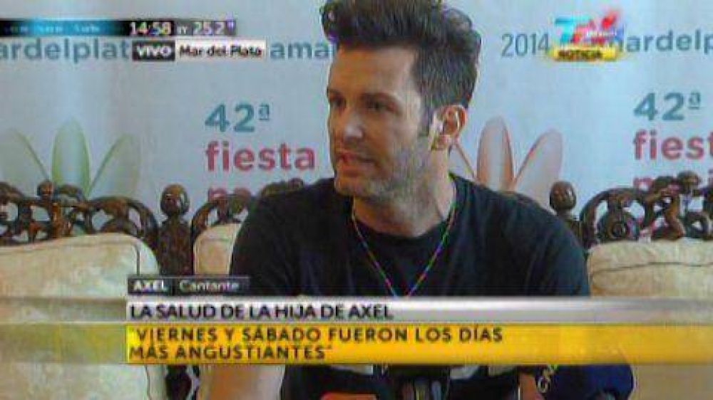 Axel habl� de la salud de su hija: "No va a tener secuelas"