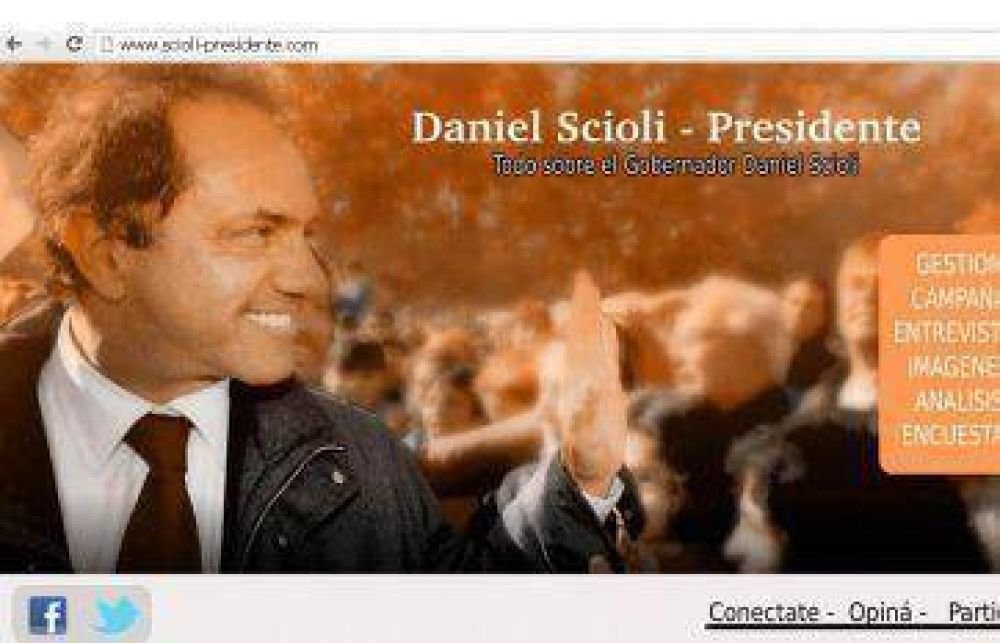 �Scioli presidente� ya tiene su p�gina web