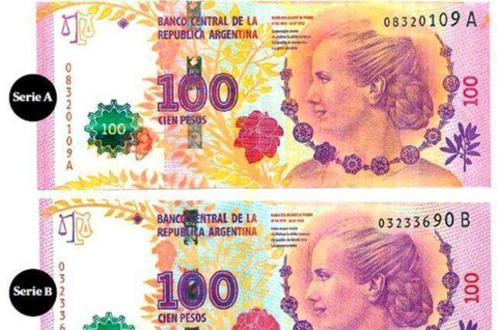 Confirman validez de billetes de $ 100 Serie A con la imagen de Evita