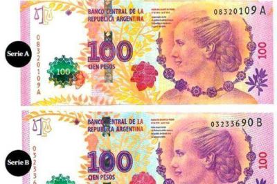 Confirman validez de billetes de $ 100 Serie A con la imagen de Evita