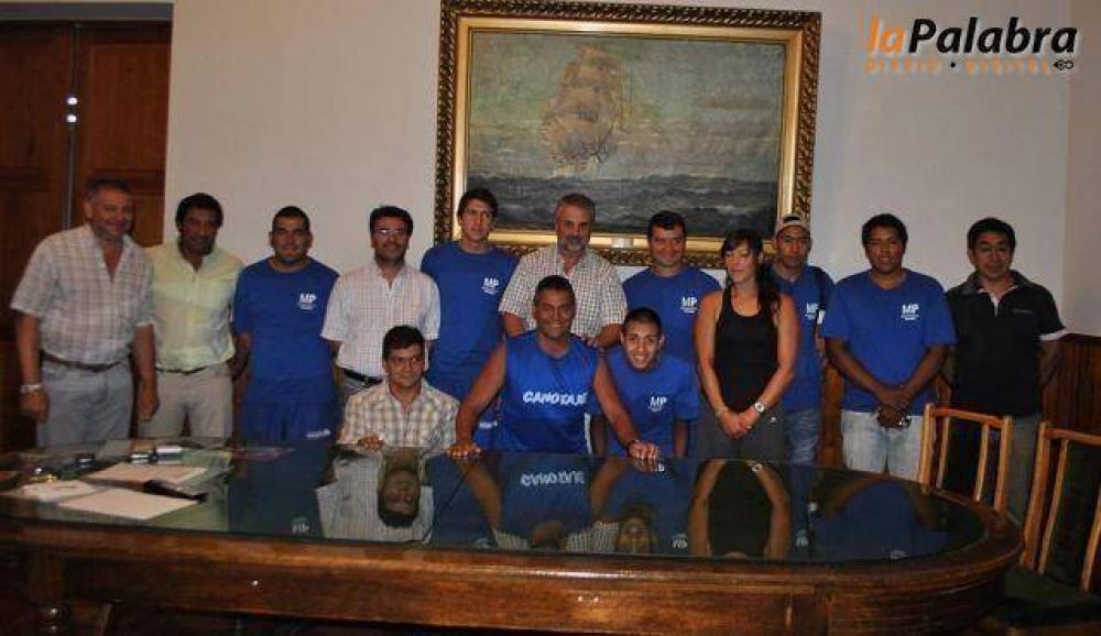Palistas de la Escuela Municipal fueron recibidos por el Intendente Curetti