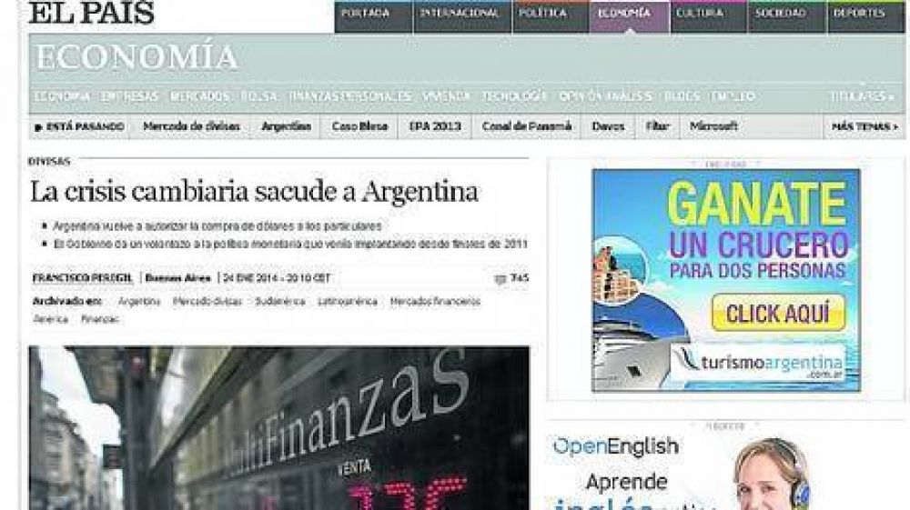 La devaluaci�n ya empez� a impactar en la Bolsa espa�ola