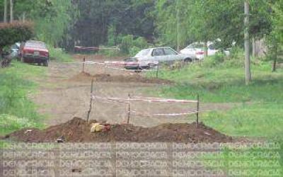 Trabajos de cloacas y agua