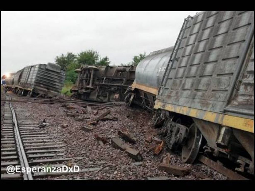 Descarril� un tren de carga en la localidad santafesina de Sa Pereira