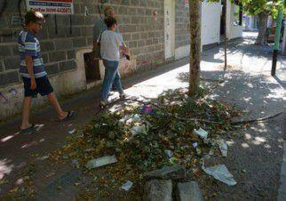 Casi un tercio de las veredas est� intransitable  
