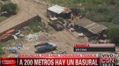 Preocupaci�n de los vecinos de Aldo Bonzi por una tosquera que ser�a t�xica