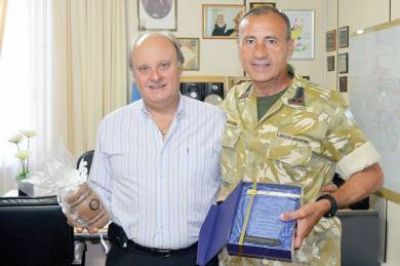 Di Pierro ofreci� un reconocimiento al Comandante Saliente de la IX Brigada Mecanizada 