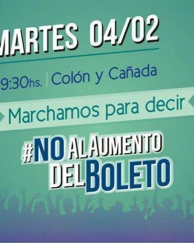 Usuarios del transporte urbano convocan a manifestar contra la suba del boleto