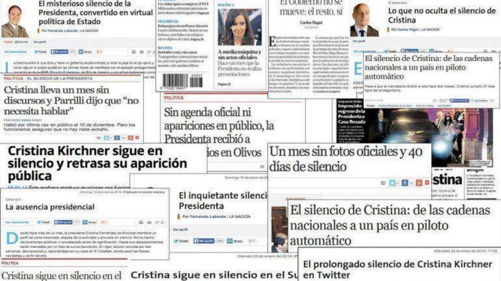 Cristina Kirchner volvi� a hablar por las redes sociales y critic� a la prensa