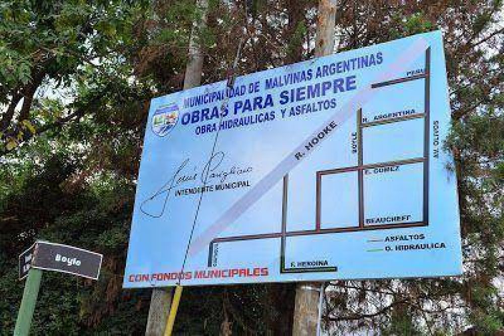 M�s obras de pavimentaci�n en Malvinas Argentinas