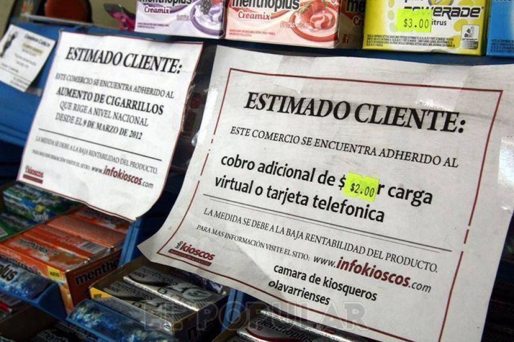 Kioscos: el plus por las cargas virtuales se fue al doble