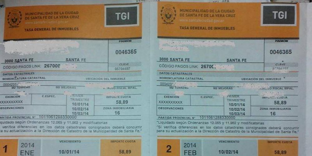 TGI: M�s de 11.500 vecinos santafesinos optaron por el pago anticipado