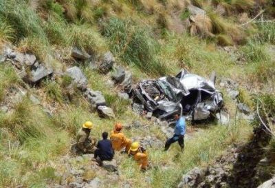 Desbarranc� un taxi en el Mirador del Sol: dos muertos y un herido grave 